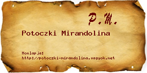Potoczki Mirandolina névjegykártya
